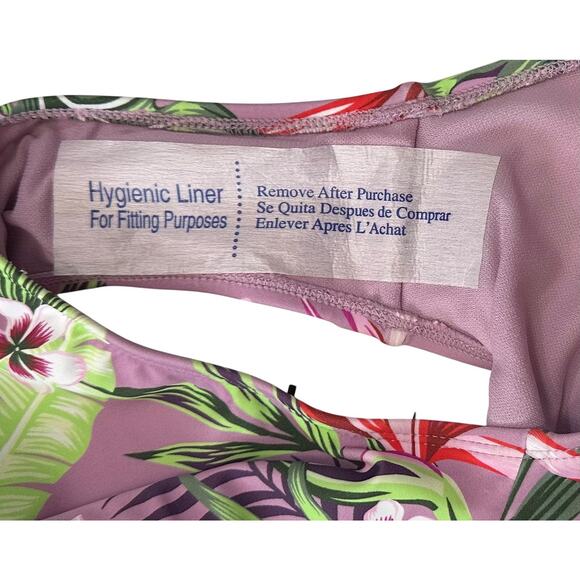 2/$15 NWT Salt + Cove Printed High Waist Bikini Bottoms Tropical Floral Size L - Picture 6 of 9